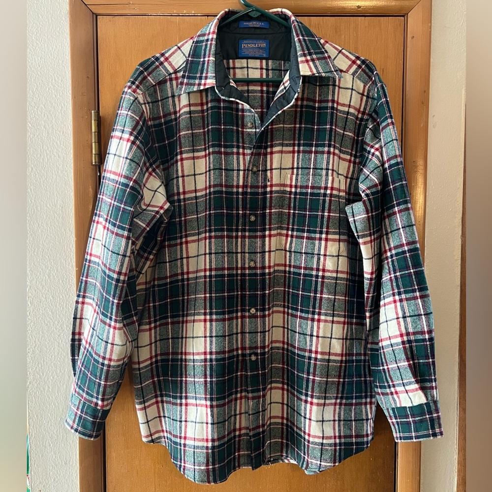 Pendleton Vintage Wool Fireside Flannel Button Down Shirt
